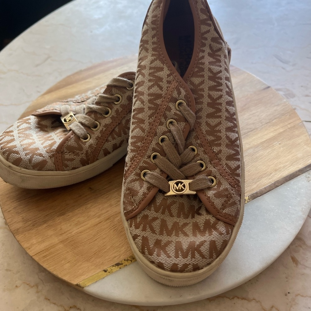 Michael Kors Tan and Cream Sneakers